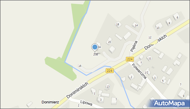 Donimierz, Donimirskich, 20B, mapa Donimierz