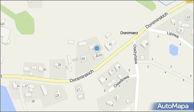 Donimierz, Donimirskich, 24, mapa Donimierz