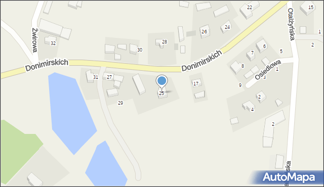 Donimierz, Donimirskich, 25, mapa Donimierz