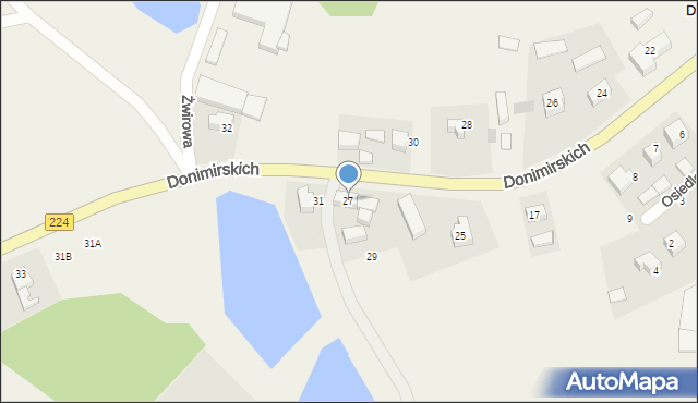 Donimierz, Donimirskich, 27, mapa Donimierz