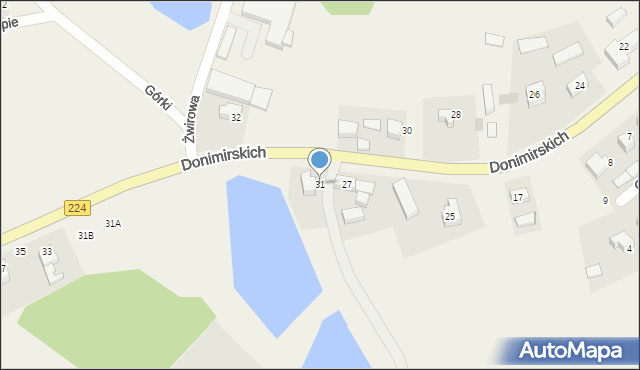 Donimierz, Donimirskich, 31, mapa Donimierz