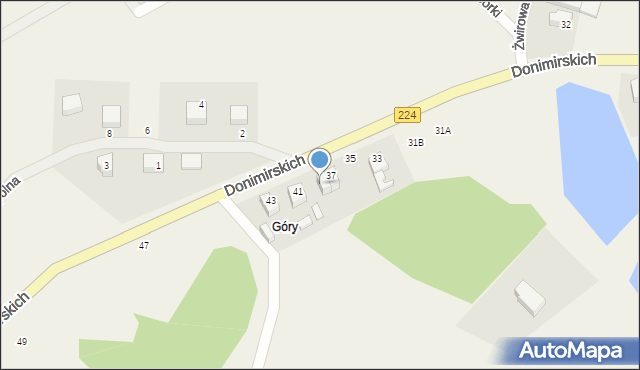 Donimierz, Donimirskich, 39, mapa Donimierz