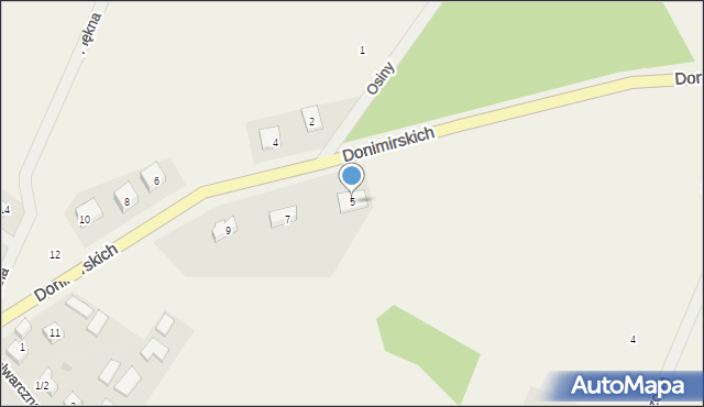 Donimierz, Donimirskich, 5, mapa Donimierz