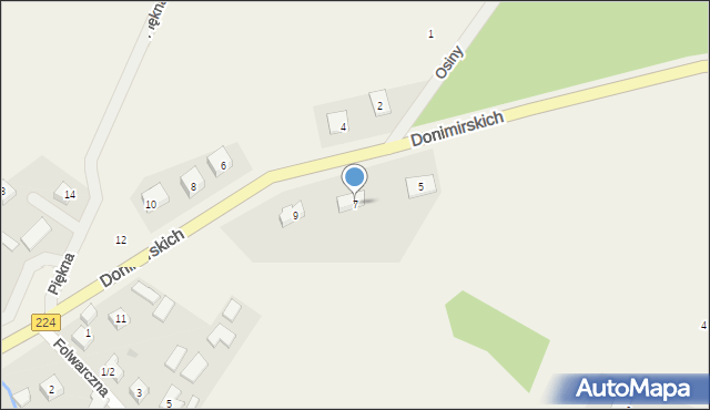 Donimierz, Donimirskich, 7, mapa Donimierz