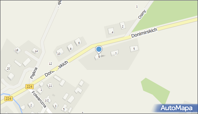 Donimierz, Donimirskich, 9, mapa Donimierz