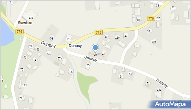 Donosy, Donosy, 46, mapa Donosy