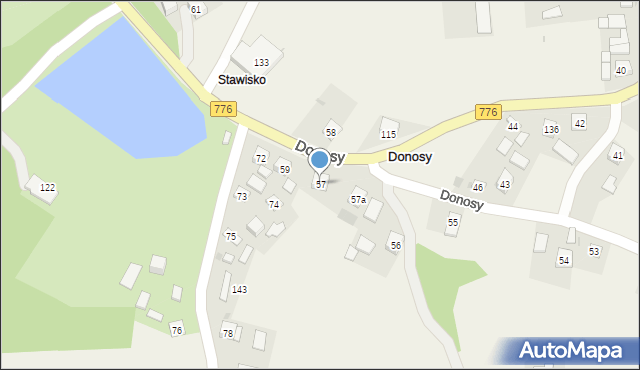 Donosy, Donosy, 57, mapa Donosy