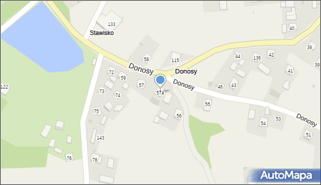 Donosy, Donosy, 57a, mapa Donosy