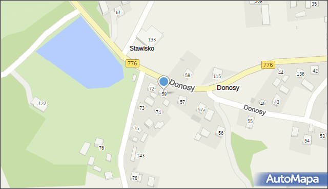 Donosy, Donosy, 59, mapa Donosy