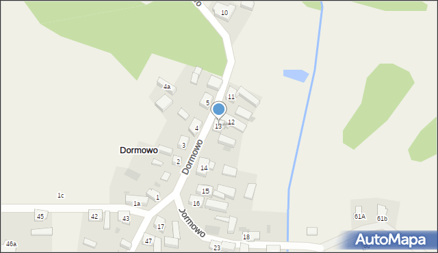 Dormowo, Dormowo, 13, mapa Dormowo