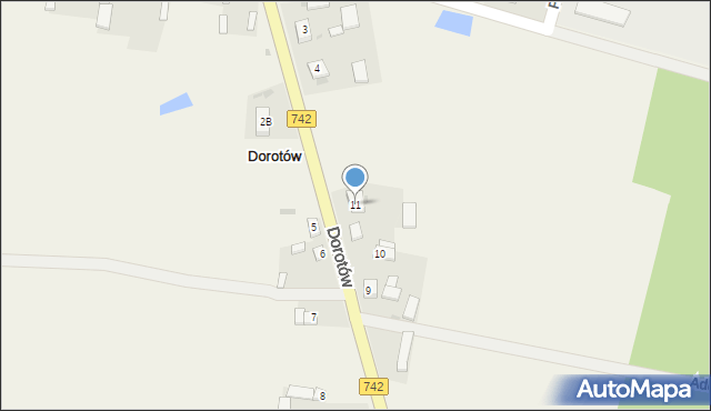 Dorotów, Dorotów, 11, mapa Dorotów