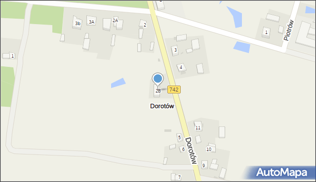 Dorotów, Dorotów, 2B, mapa Dorotów