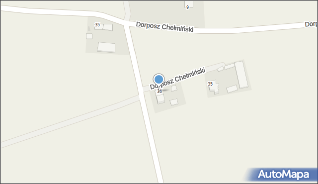 Dorposz Chełmiński, Dorposz Chełmiński, 36, mapa Dorposz Chełmiński
