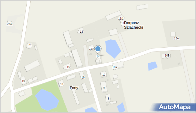 Dorposz Szlachecki, Dorposz Szlachecki, 14, mapa Dorposz Szlachecki