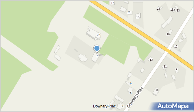 Downary, Downary-Plac, 7, mapa Downary