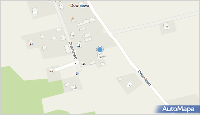 Downiewo, Downiewo, 14, mapa Downiewo