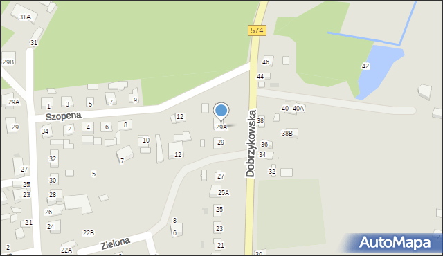 Gąbin, Dobrzykowska, 29A, mapa Gąbin