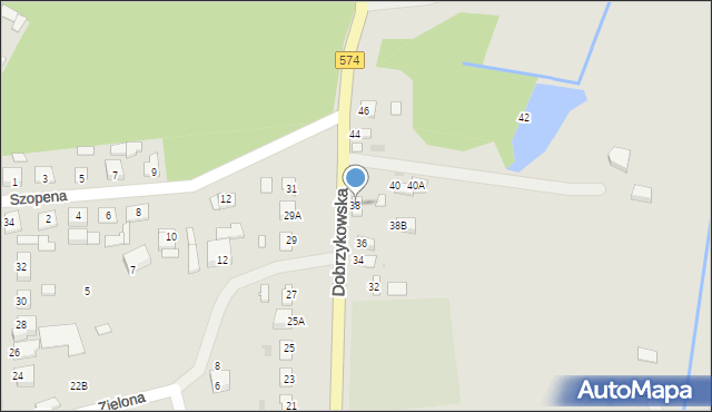 Gąbin, Dobrzykowska, 38, mapa Gąbin