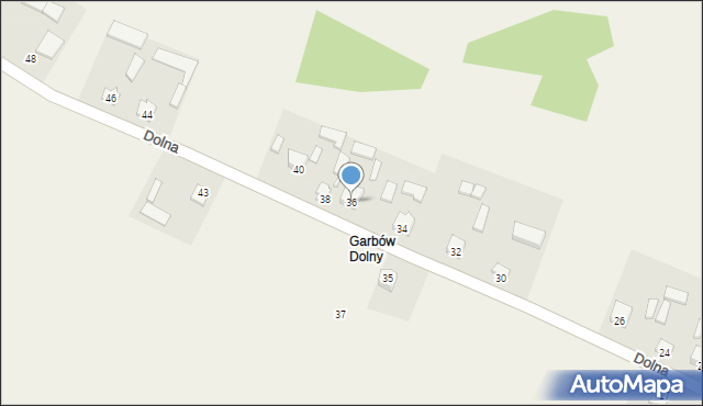 Garbów, Dolna, 36, mapa Garbów