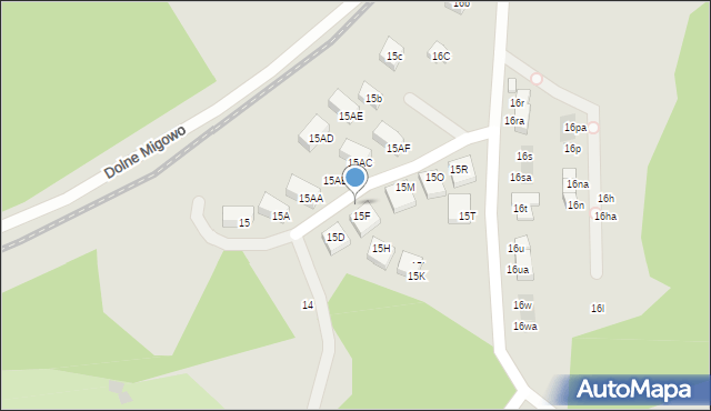 Gdańsk, Dolne Migowo, 15G, mapa Gdańska