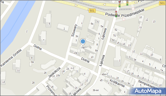 Gdańsk, Dolna, 7/9, mapa Gdańska