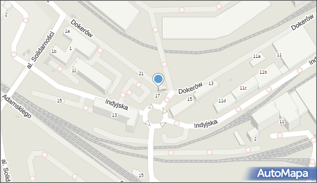 Gdynia, Dokerów, 19, mapa Gdyni