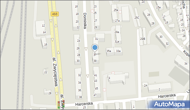 Gdynia, Dominika, bp., 37, mapa Gdyni