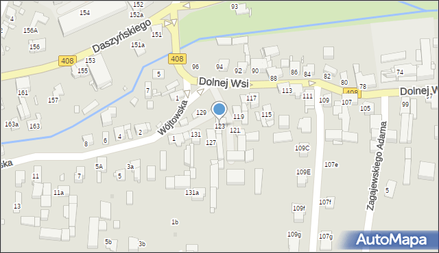 Gliwice, Dolnej Wsi, 123, mapa Gliwic