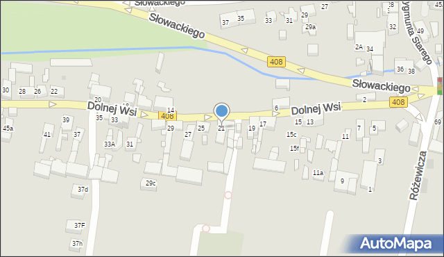 Gliwice, Dolnej Wsi, 21, mapa Gliwic