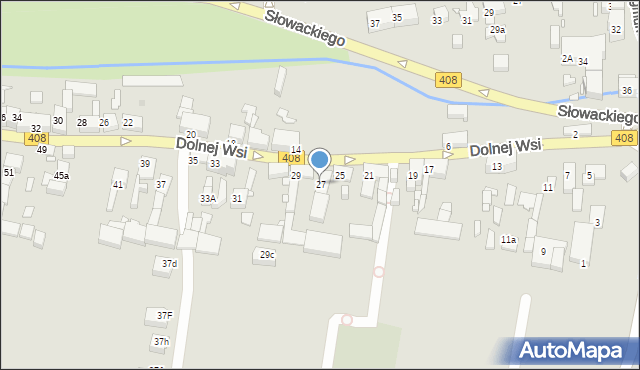 Gliwice, Dolnej Wsi, 27, mapa Gliwic