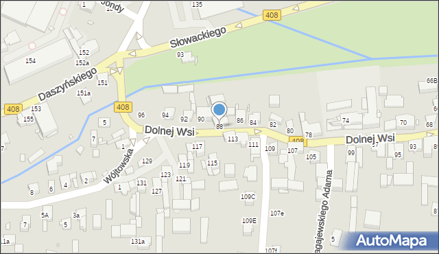 Gliwice, Dolnej Wsi, 88, mapa Gliwic