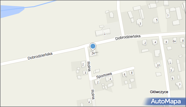 Główczyce, Dobrodzieńska, 2A, mapa Główczyce
