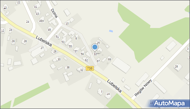 Gniewoszów, Dolna, 12, mapa Gniewoszów