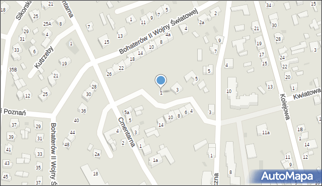 Golina, Dobrzańskiego-Hubala Henryka, mjr., 1, mapa Golina