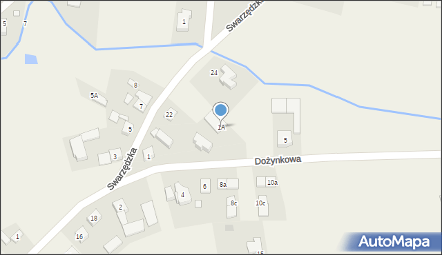 Gortatowo, Dożynkowa, 1A, mapa Gortatowo