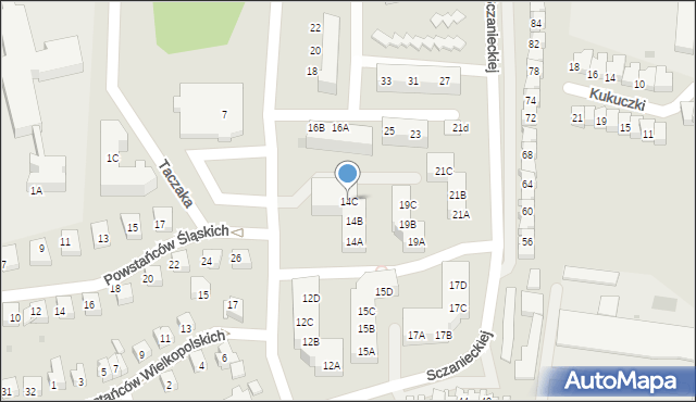 Gorzów Wielkopolski, Dowbora-Muśnickiego Józefa, gen., 14C, mapa Gorzów Wielkopolski