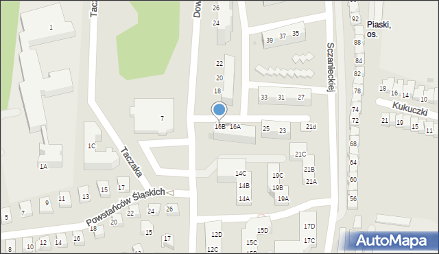 Gorzów Wielkopolski, Dowbora-Muśnickiego Józefa, gen., 16B, mapa Gorzów Wielkopolski