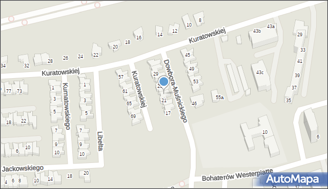 Gorzów Wielkopolski, Dowbora-Muśnickiego Józefa, gen., 23, mapa Gorzów Wielkopolski