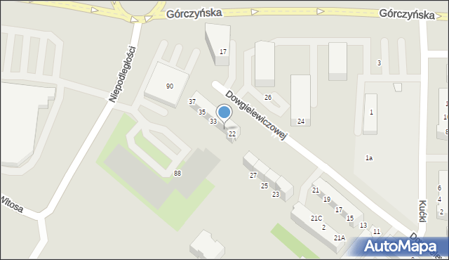 Gorzów Wielkopolski, Dowgielewiczowej Ireny, 31, mapa Gorzów Wielkopolski