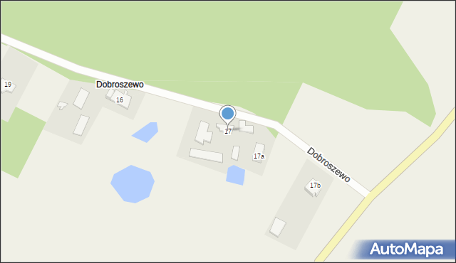Grabowo, Dobroszewo, 17, mapa Grabowo