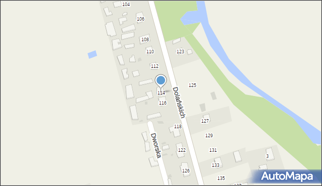 Grębów, Dolańskich, 114, mapa Grębów