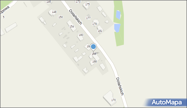Grębów, Dolańskich, 166, mapa Grębów