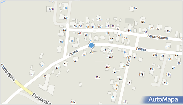 Grodzisk Wielkopolski, Dolna, 45, mapa Grodzisk Wielkopolski