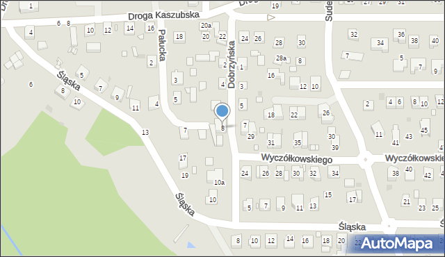 Grudziądz, Dobrzyńska, 8, mapa Grudziądza