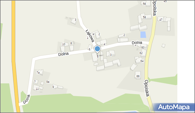 Gwoździce, Dolna, 5, mapa Gwoździce