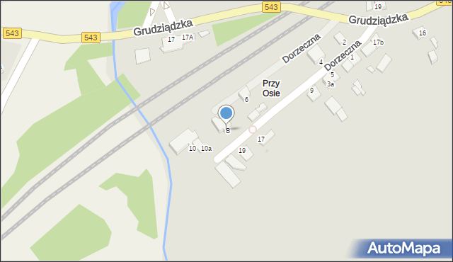 Jabłonowo Pomorskie, Dorzeczna, 8, mapa Jabłonowo Pomorskie