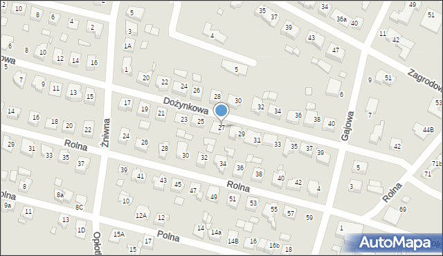 Jarocin, Dożynkowa, 27, mapa Jarocin