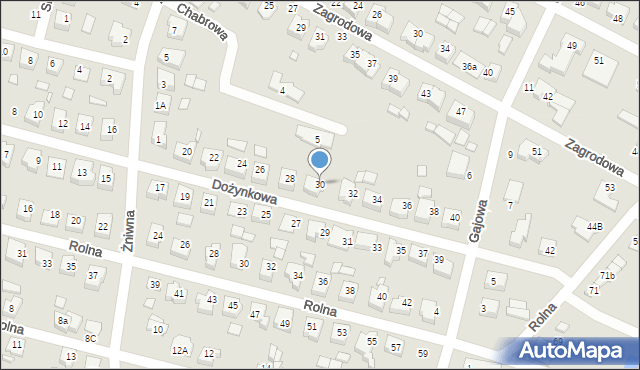 Jarocin, Dożynkowa, 30, mapa Jarocin