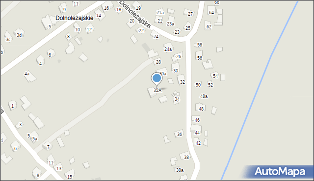 Jarosław, Dolnoleżajska, 32A, mapa Jarosławia