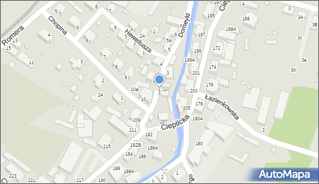 Jelenia Góra, Domeyki Ignacego, 1, mapa Jelenia Góra